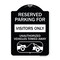 Signmission Reserved Parking for Visitors Unauthorized Vehicles Towed Away Alum Sign, 24" x 18", BW-1824-23070 A-DES-BW-1824-23070 - alternate 1